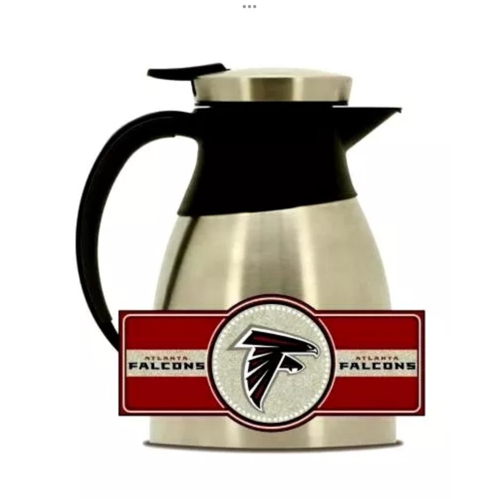 ATLANTA FALCONS Coffee Pot Serving Carafe Stainless Steel 34 Ounces Double Wall